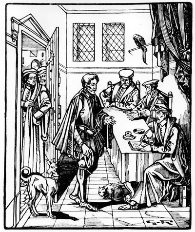 Bailiwick or the court of a bailiff of the king (after a 1550 engraving) by Georges Ripart